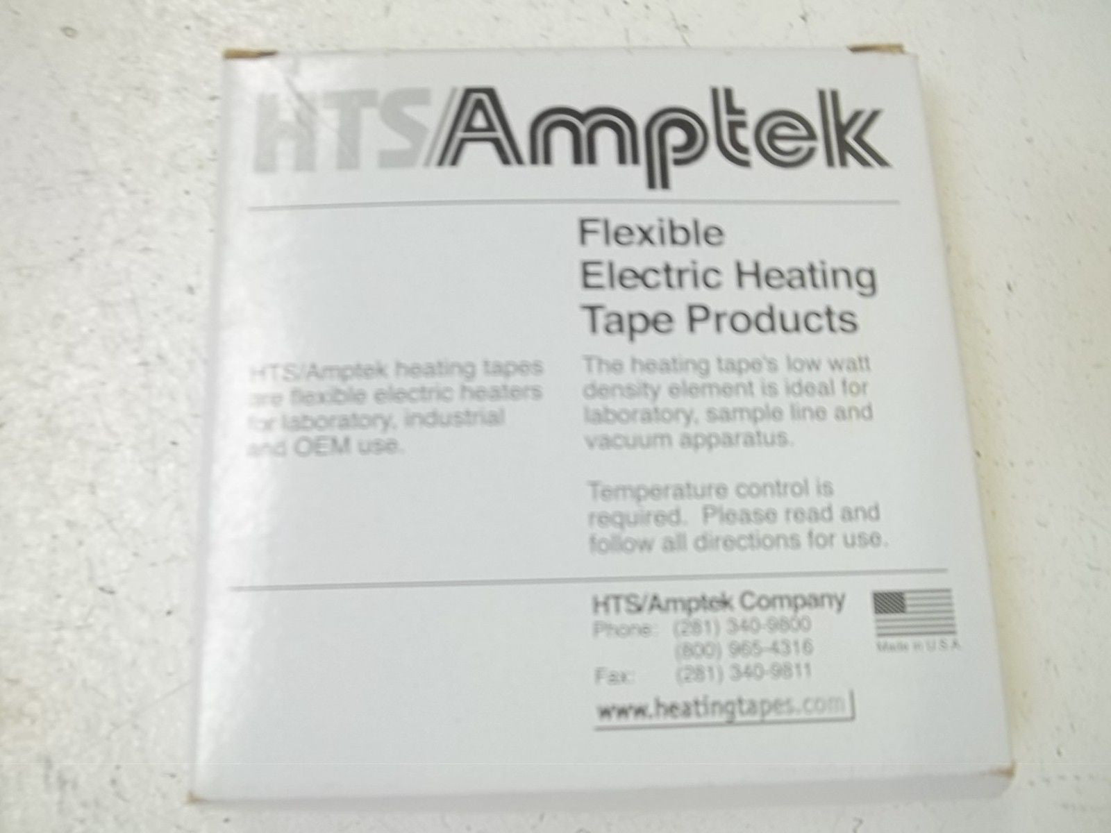 HTS/AMPTEK AWH-051-080D FLEXIBLE ELECTRIC HEATING TAPE PRODUCTS*NEW IN BOX*