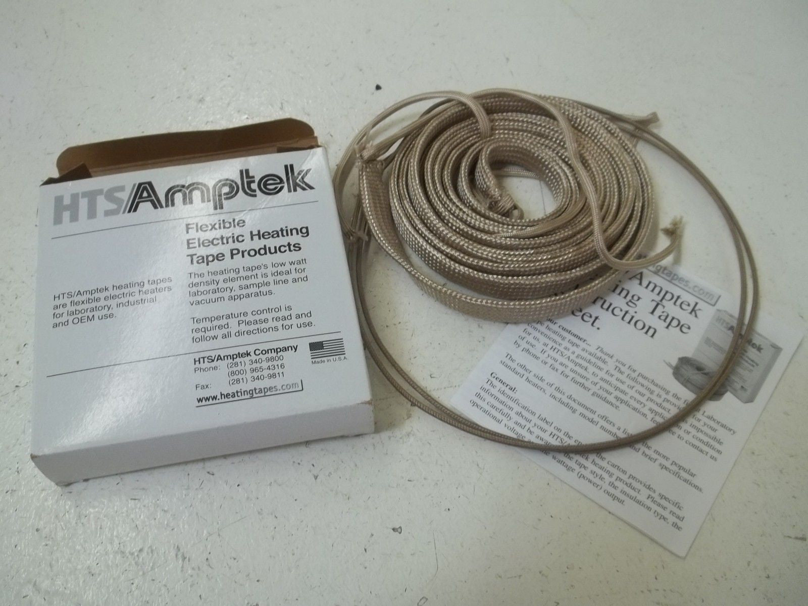 HTS/AMPTEK AWH-051-080D FLEXIBLE ELECTRIC HEATING TAPE PRODUCTS*NEW IN BOX*