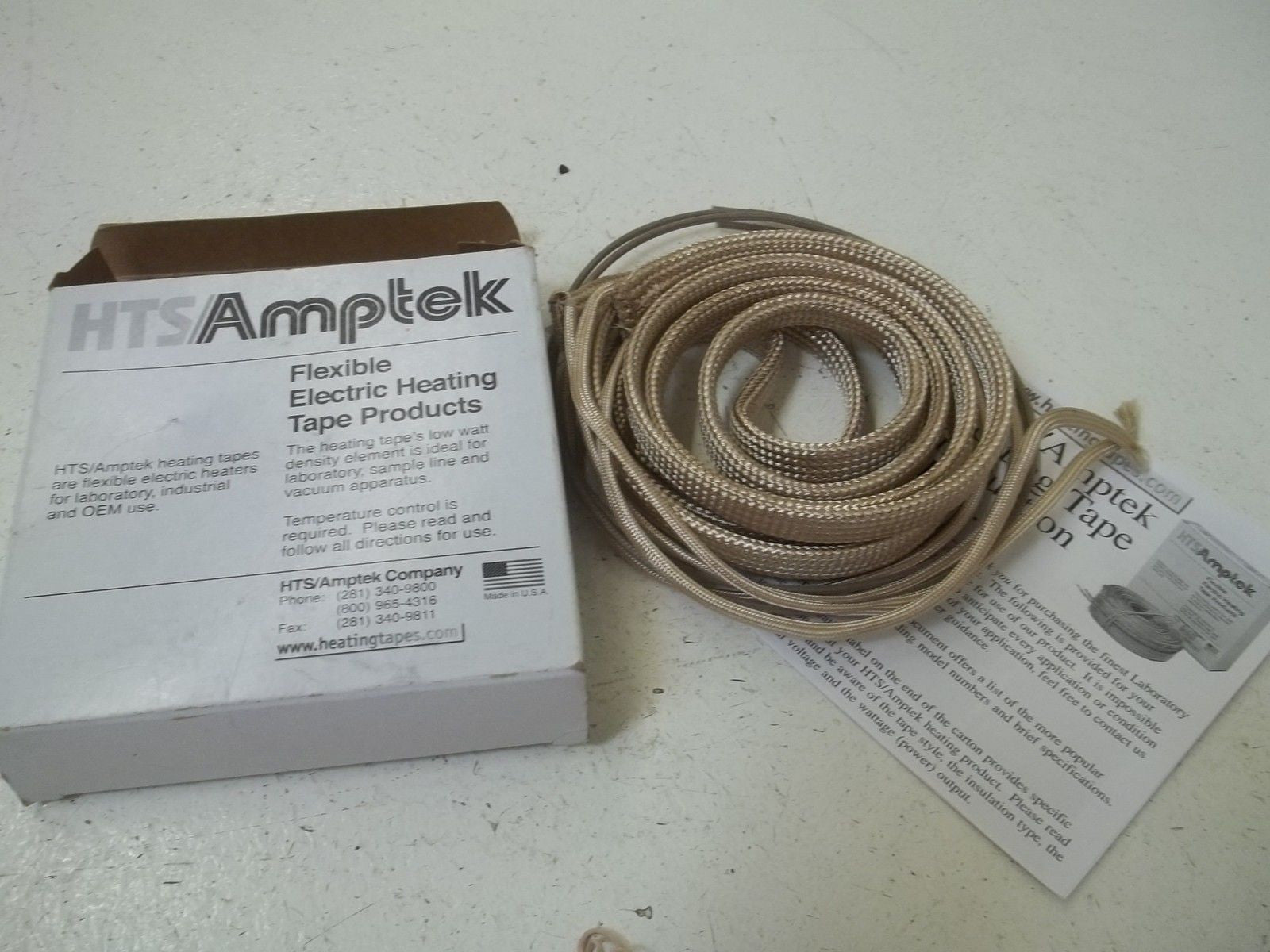 HTS/AMPTEK AWH-052-060DM FLEXIBLE ELECTRIC HEATING TAPE PRODUCTS *NEW IN BOX*