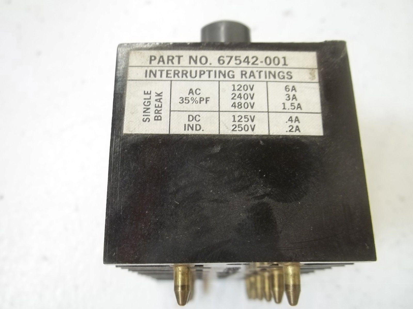 HUBBELL 67542-001 PUSHBUTTON INSERT *USED*