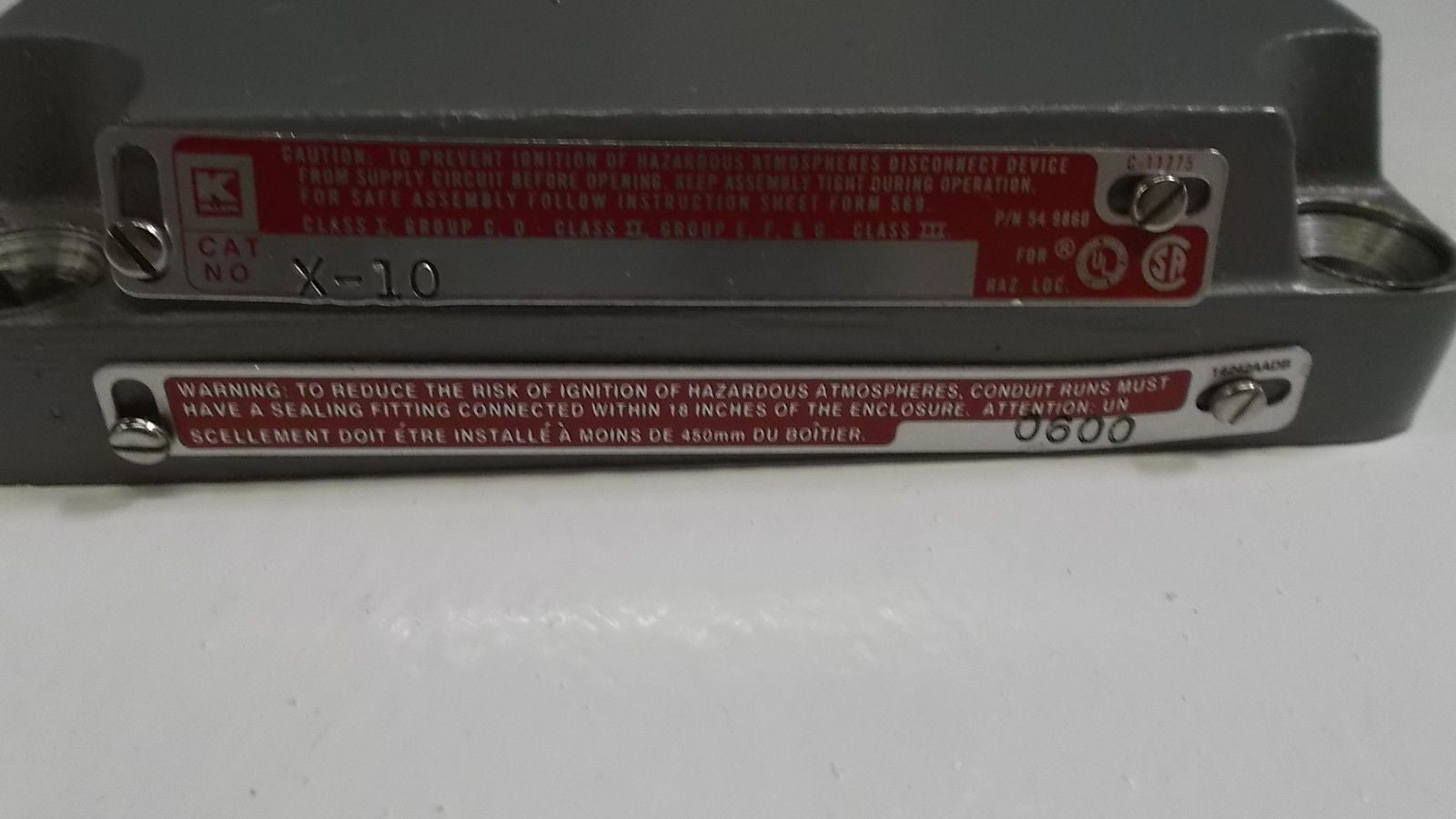 HUBBELL ENCLOSURE X-10 *USED*