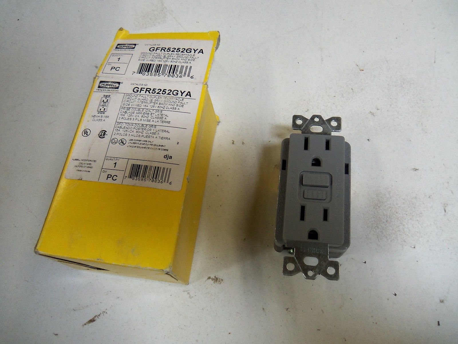 HUBBELL GFR5252GYA *NEW IN BOX*