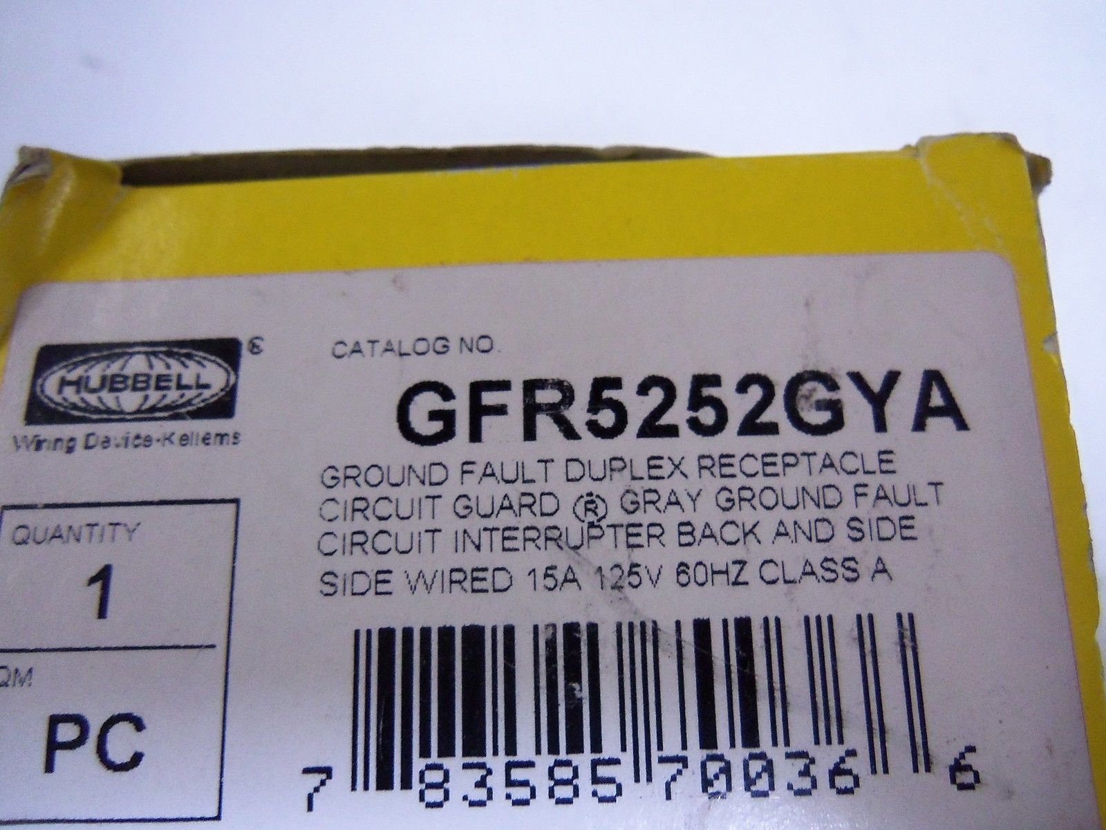 HUBBELL GFR5252GYA *NEW IN BOX*