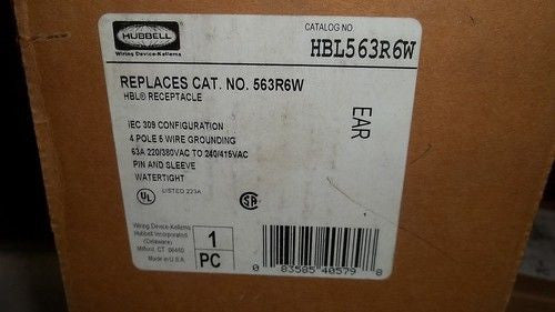 HUBBELL HBL563R6W *NEW*