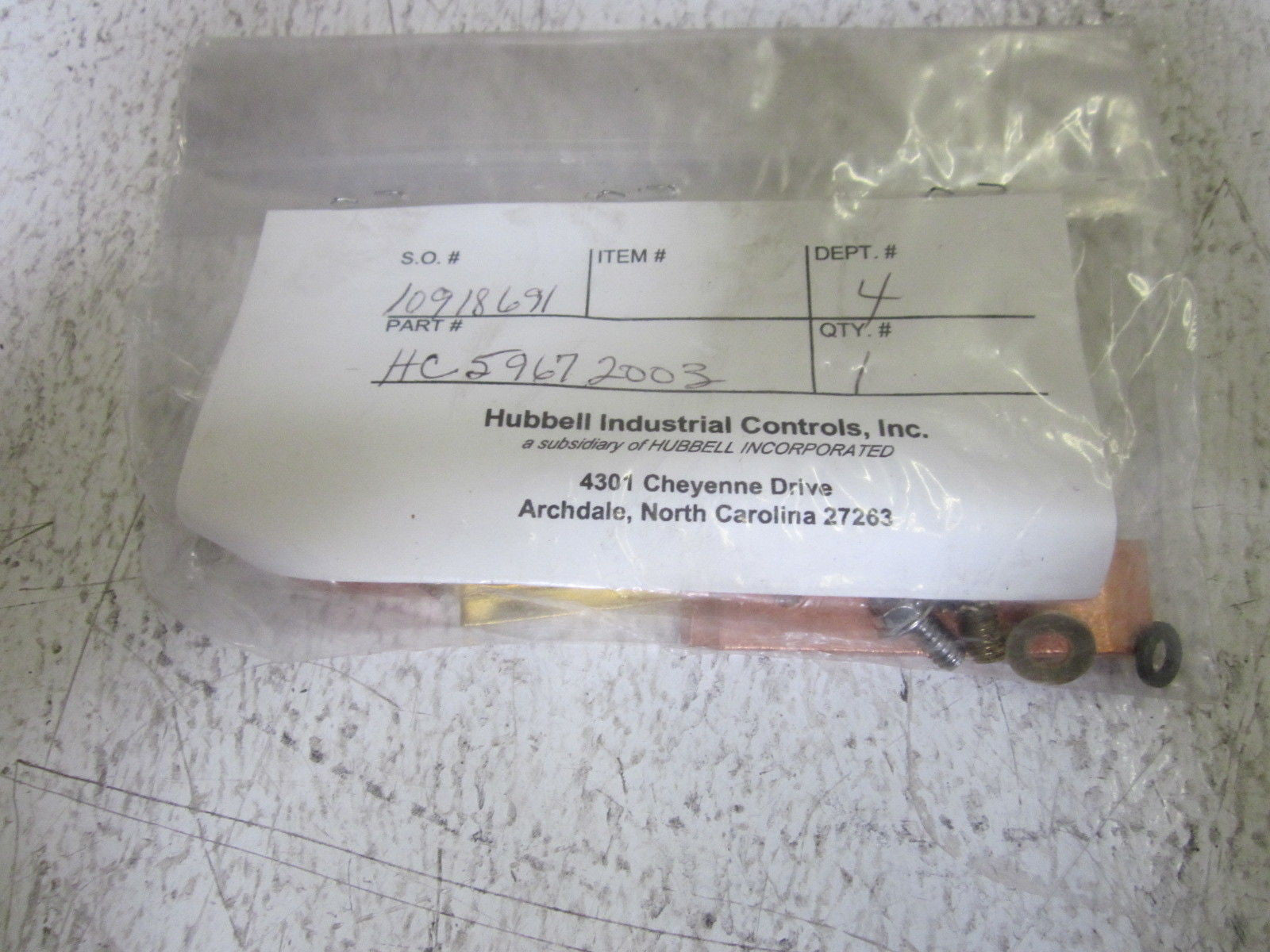 HUBBELL HC59672003 CONTACT KIT *NEW IN A BAG*