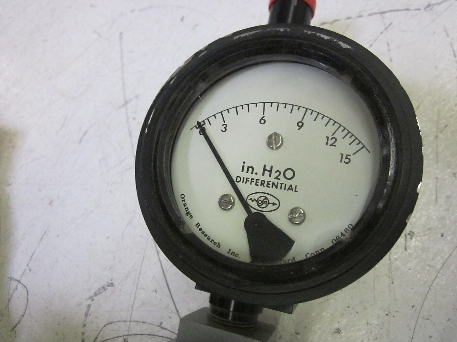 HUBBELL HKB-BC-20 EXPLOSION PROOF ENCLOSURE W/ ORANGE RESEARCH GAUGE 0-15 *USED*