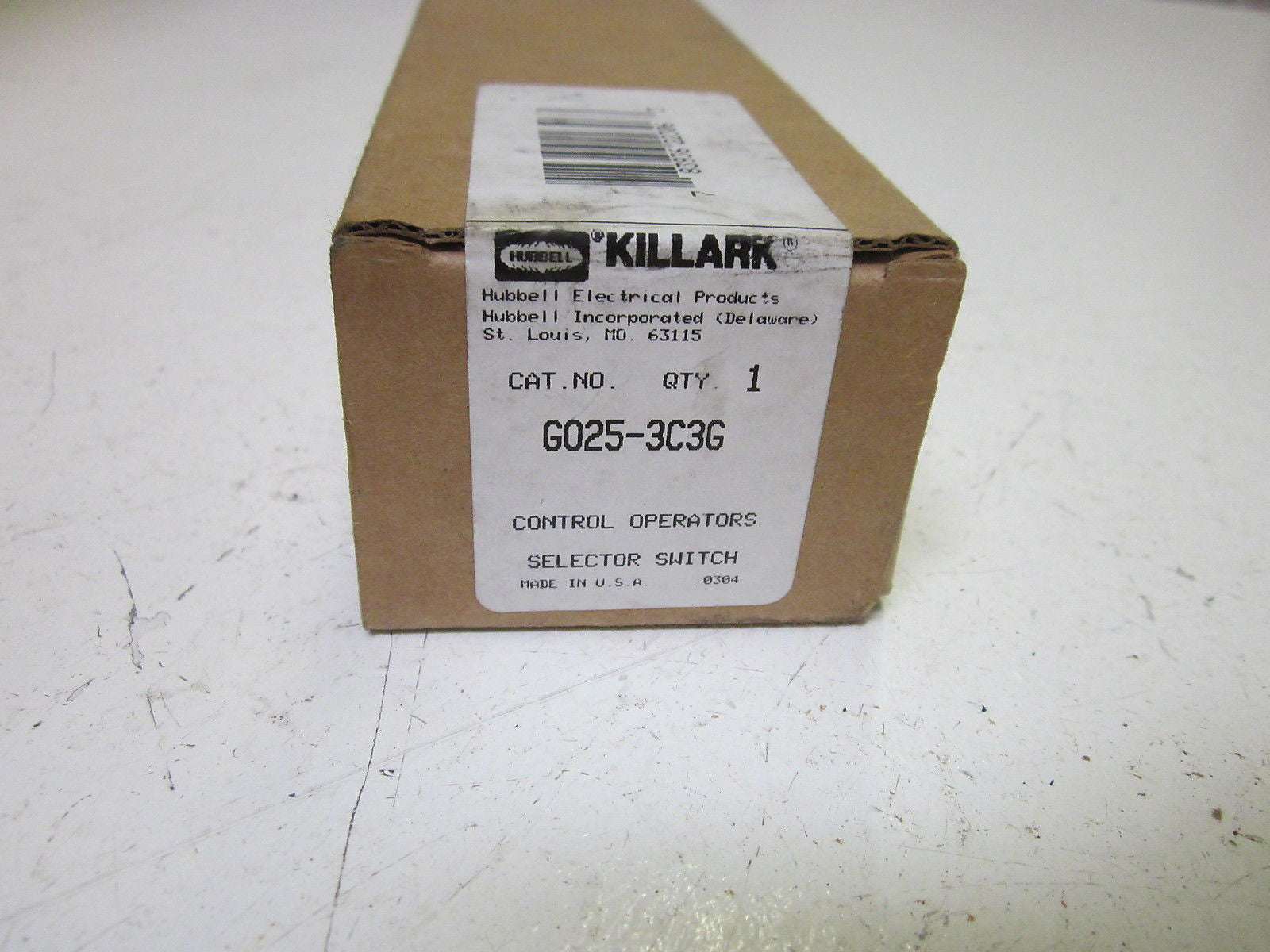 HUBBELL KILLARK G025-3C3G EXPLOSION PROOF SELECTOR SWITCH *NEW IN BOX*