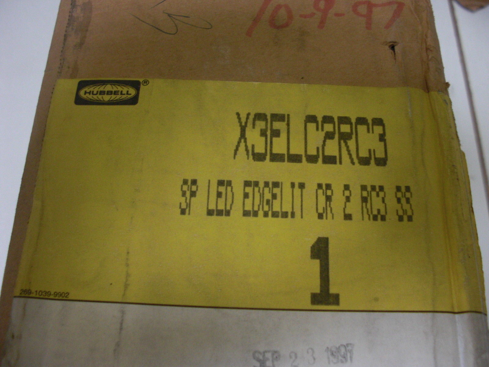 HUBBELL X3ELC2RC3 SIGN EXIT *NEW IN BOX*