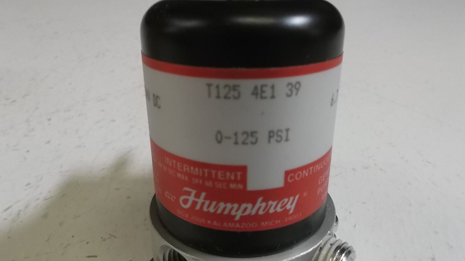 HUMPHREYS SOLENOID VALVE  T125 4E1 39 *NEW IN BOX*