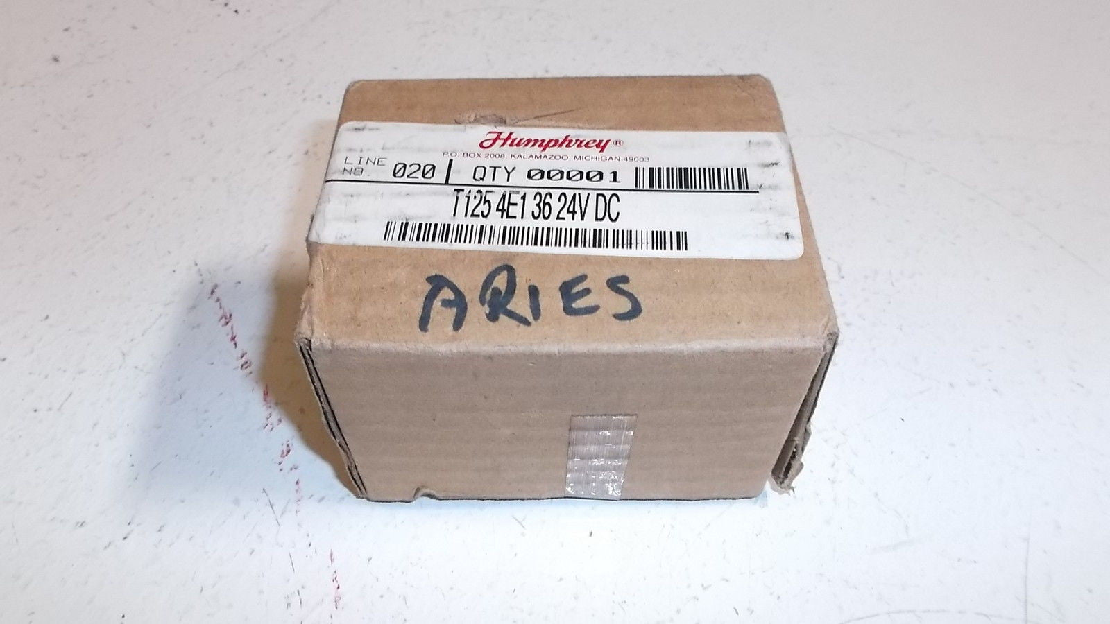 HUMPHREYS SOLENOID VALVE T125E136 *USED*