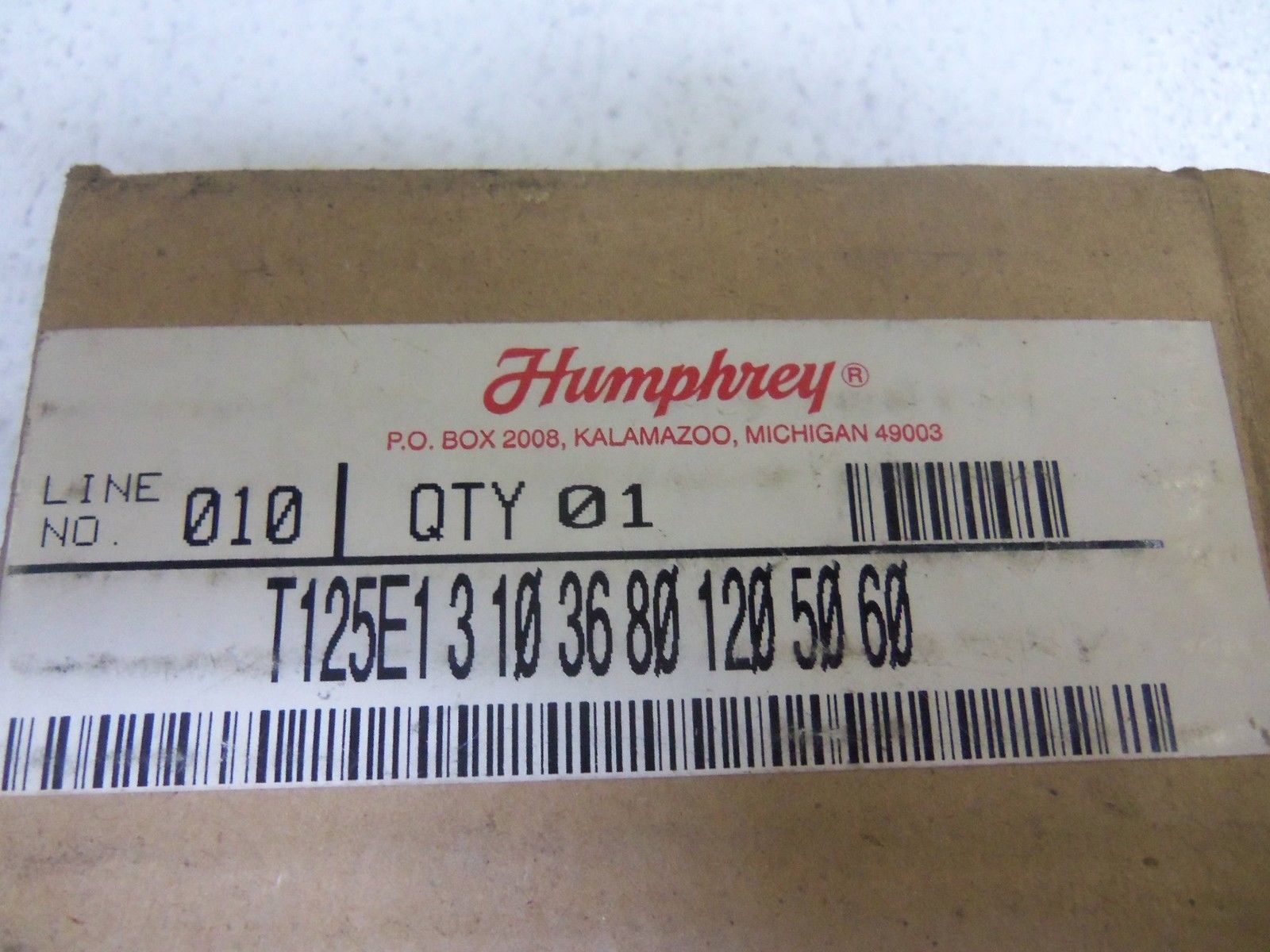 HUMPHREY T125E1-3-10-36-80 *NEW IN BOX*
