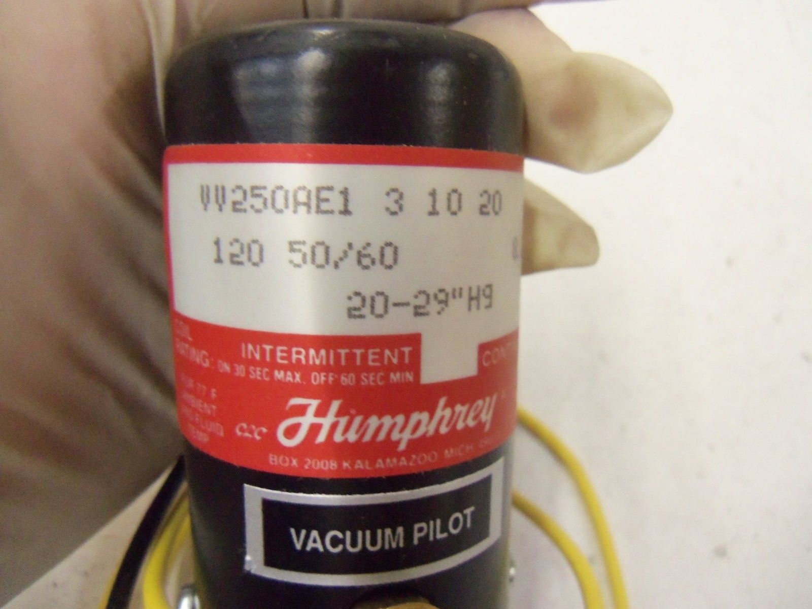 HUMPHREY VV250AE13 10 20 120 50 60 *NEW IN BOX*