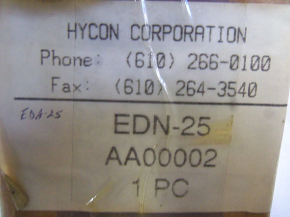 HYCON VALVE EDN-25 *NEW IN BOX*