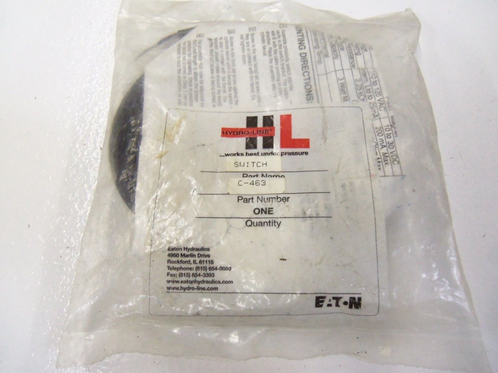 HYDRO-LINE C-463 *NEW IN FACTORY BAG*