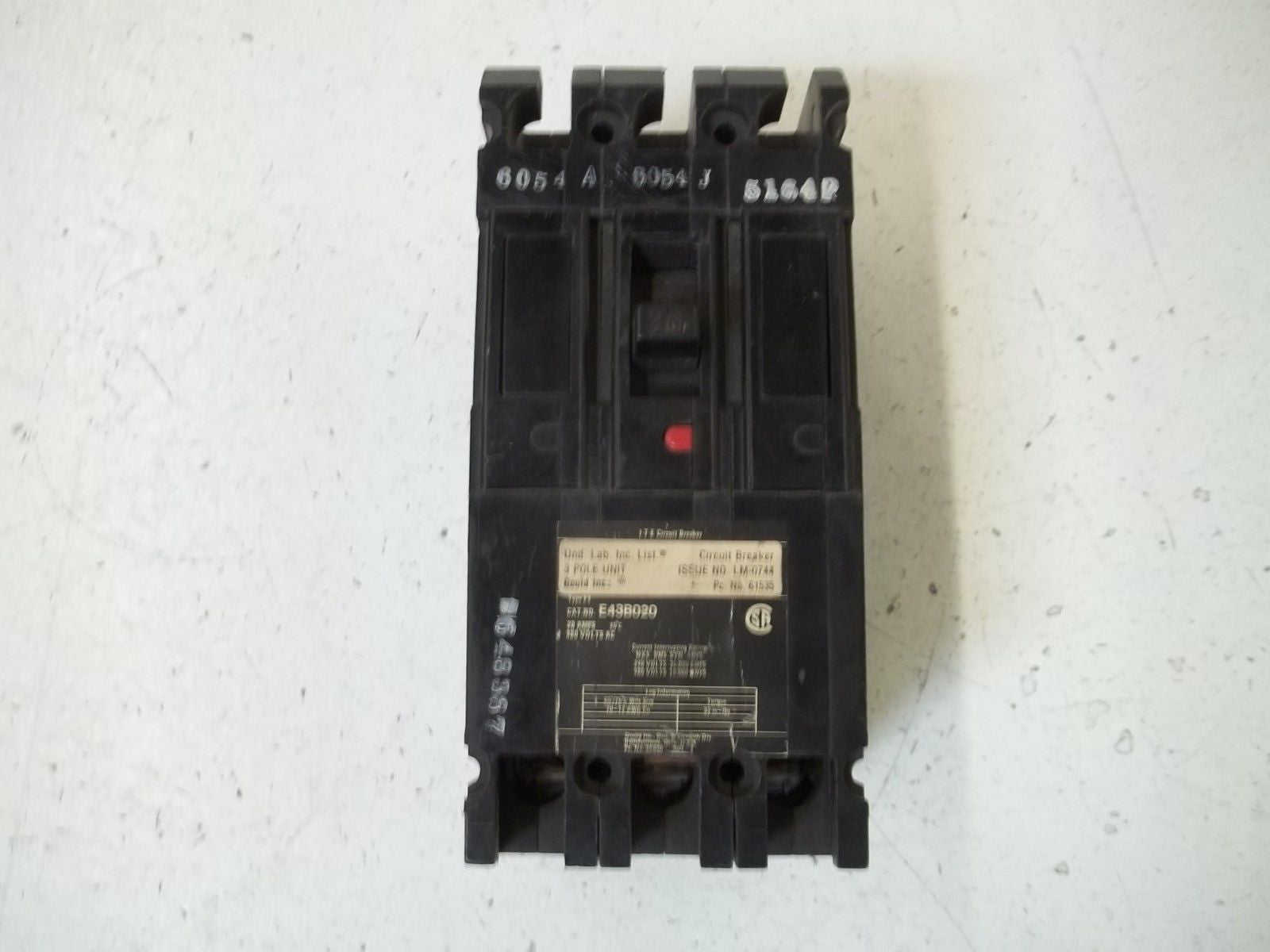 I-T-E E43B020 CIRCUIT BREAKER *NEW NO BOX*