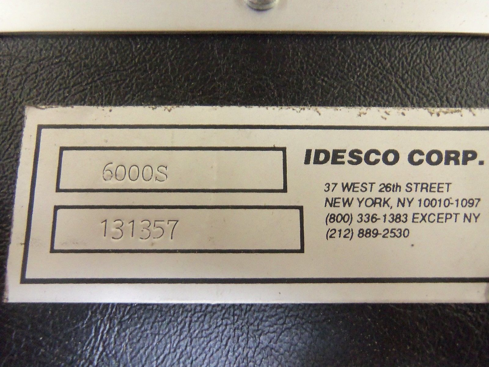 IDESCO 6000S *USED*