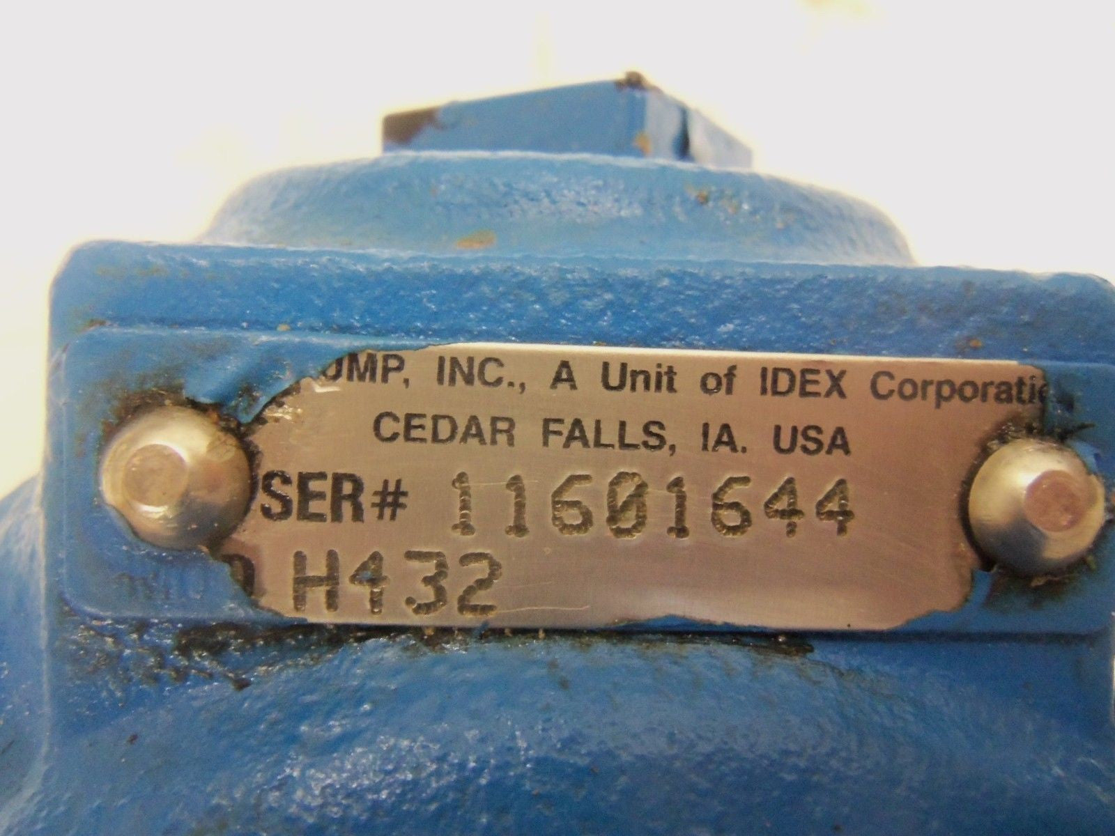 PUMP, INC. H432 HYDRUALIC PUMP *USED*
