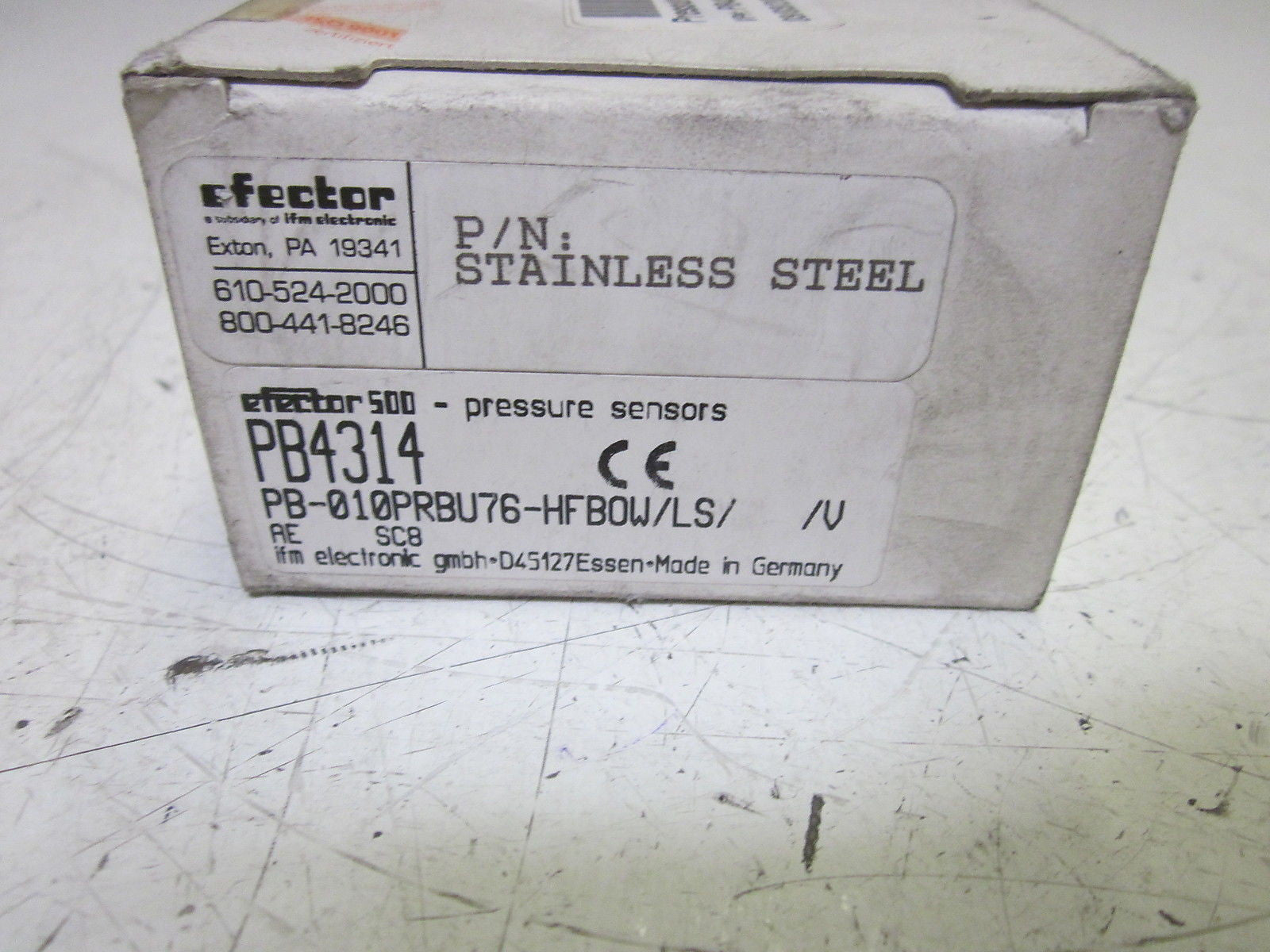IFM ELECTRONIC PB4314 PRESSURE SENSOR 102-132VAC *NEW IN BOX*