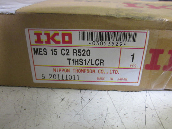IKO MES 15 C2 R520 LINEAR GUIDE RAIL W/ 2 BLOCKS  T1HS1/LCR *NEW IN BOX*