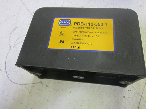 ILSCO PDB-112-350-1 POWER DISTRIBUTION BLOCK 1P 310A 600V *NEW IN BOX*