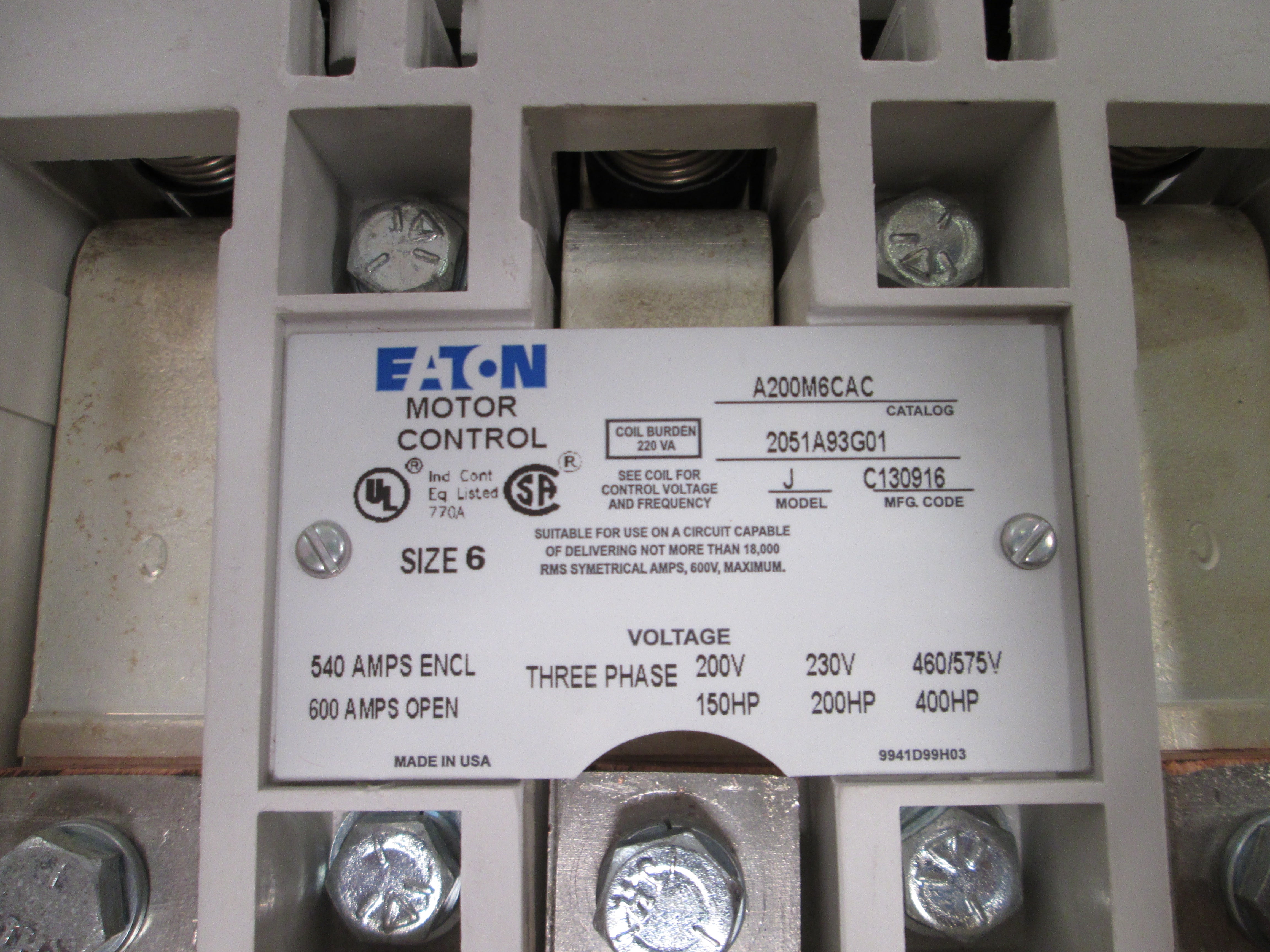 Cutler Hammer A200M6CAC NSFP **GENUINE** Westinghouse