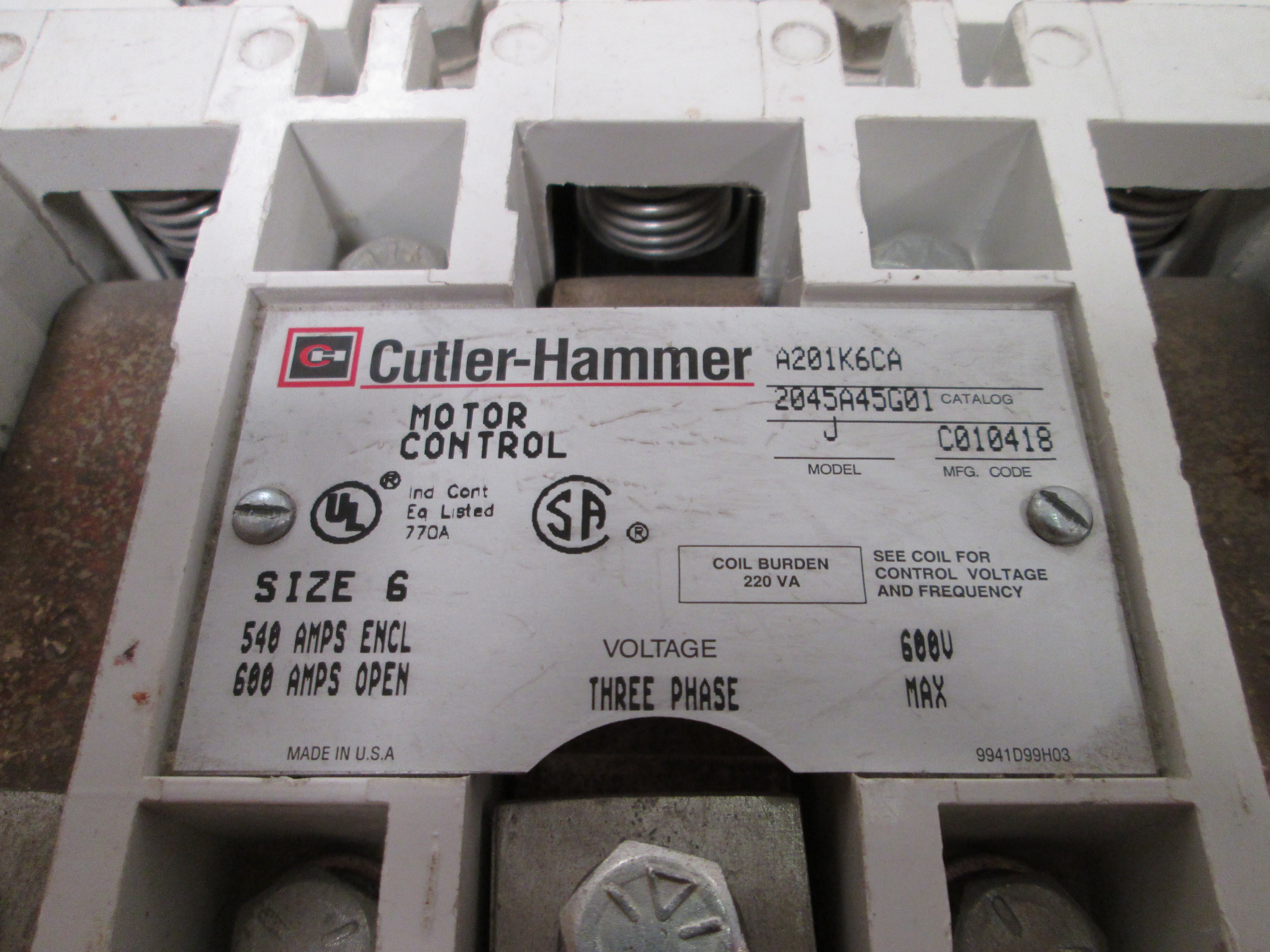 Cutler Hammer A201K6CA NSNP **GENUINE** Westinghouse