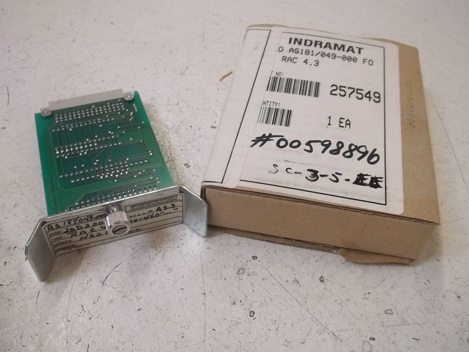 INDRAMAT AS181/049-000 PROGRAMMING MODULE *NEW IN BOX*