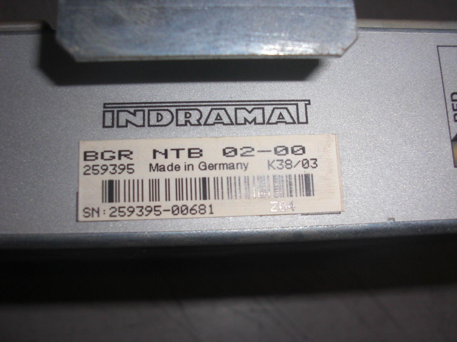 INDRAMAT BGRNTB02-00 POWER SUPPLE MODULE *USED*