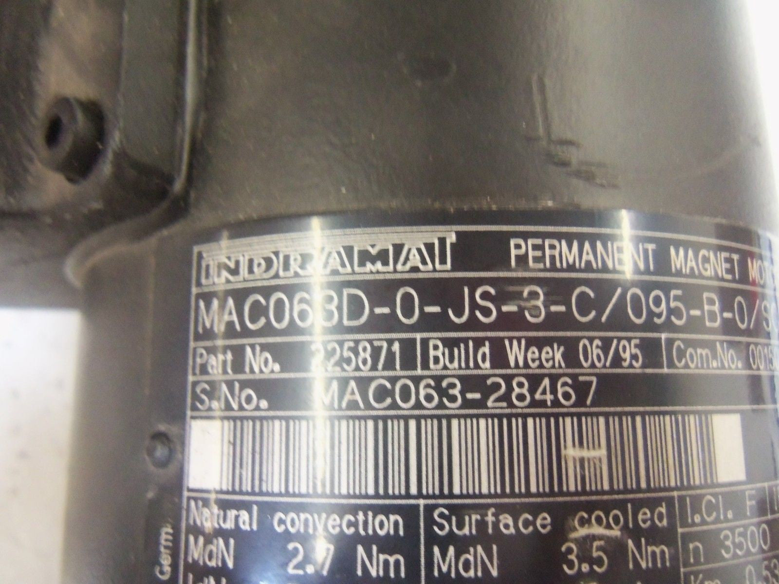 INDRAMAT MAC063D-0-JS-3-C/095-B-0/S001 *USED*