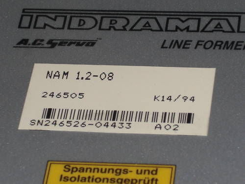 INDRAMAT NAM 1.2-08 AC SERVO *USED*
