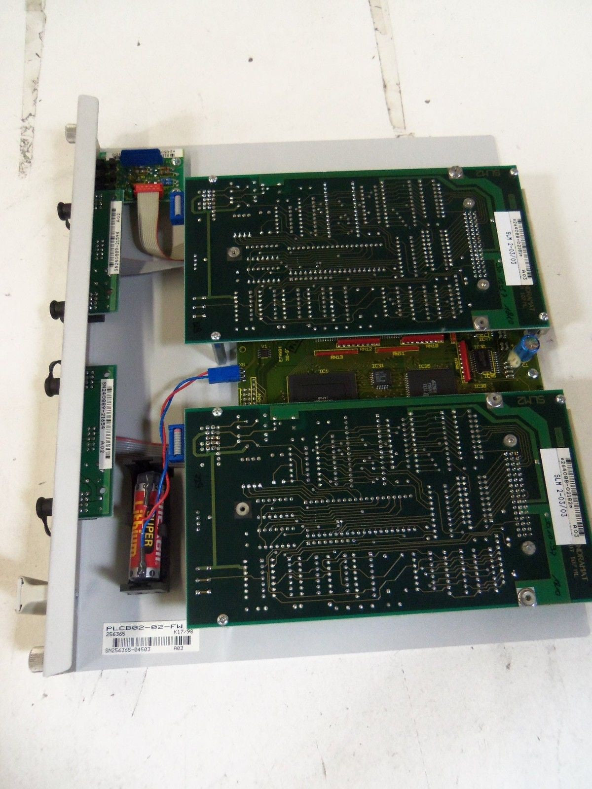 INDRAMAT PLCB02-02-FW MODULE w/ FIBER OPTIC CONNECTORS *NEW NO BOX*