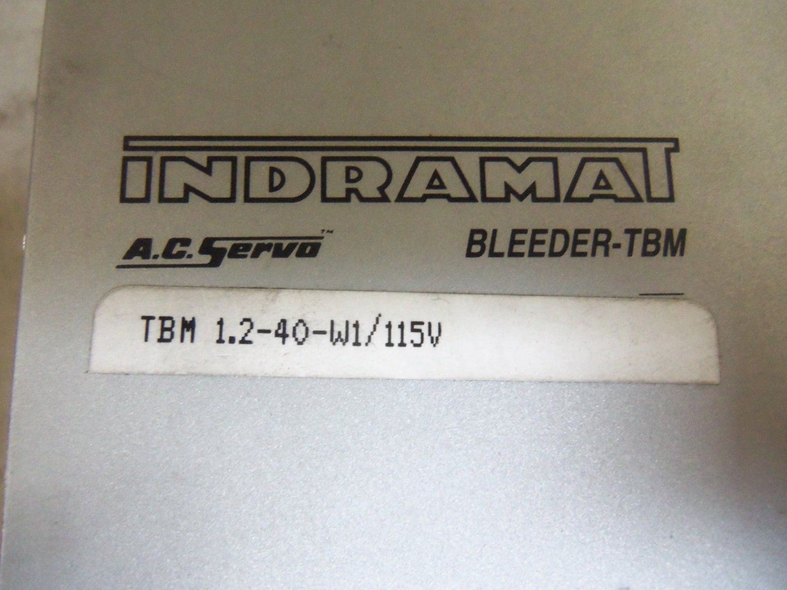 INDRAMAT TBM 1.2-40-W1/115V SERVO BLEEDER DRIVE *USED*