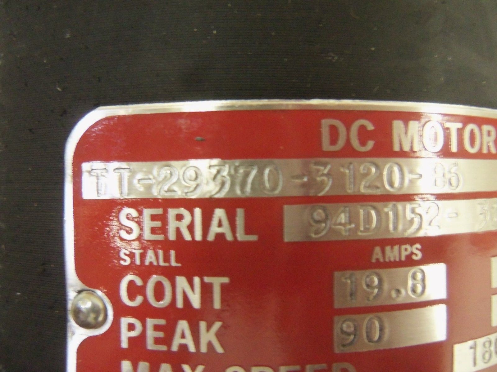 INDUSTRIAL DRIVES TT-29370-3120-B6 SERVO MOTOR *USED*
