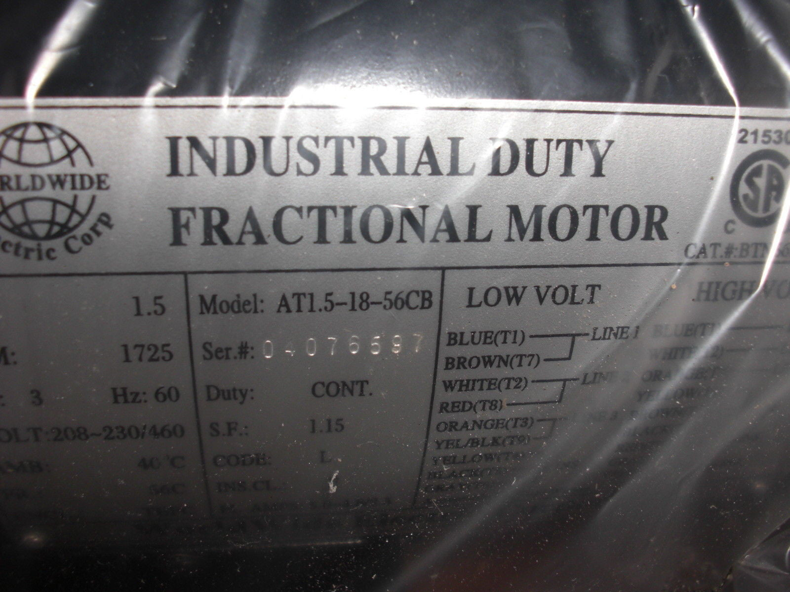 INDUSTRIAL DUTY AT1.5-18-56CB *NEW IN BOX*