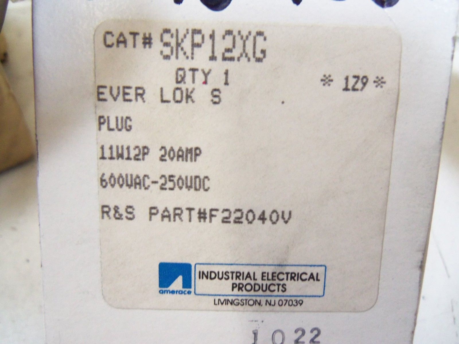 INDUSTRIAL ELECTRICAL PRODUCTS SKP12XG *NEW IN BOX*