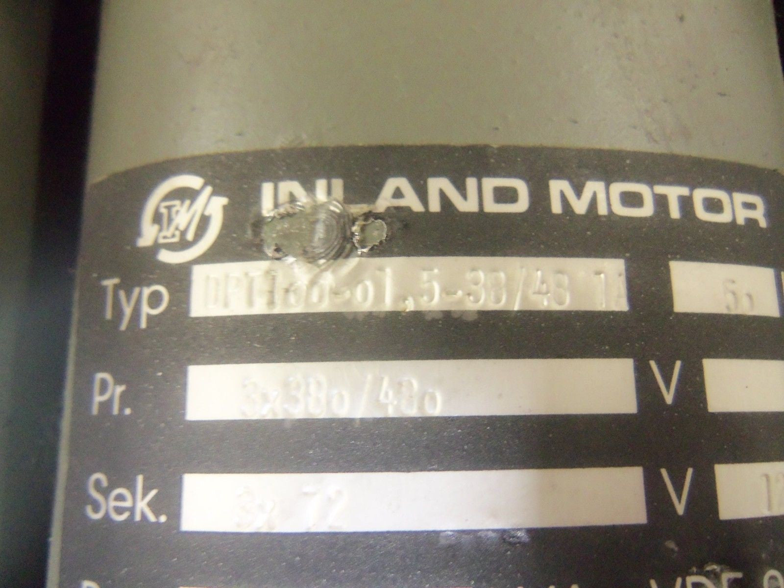 INLAND MOTOR DPT100-01.5-38/48 1A *USED*