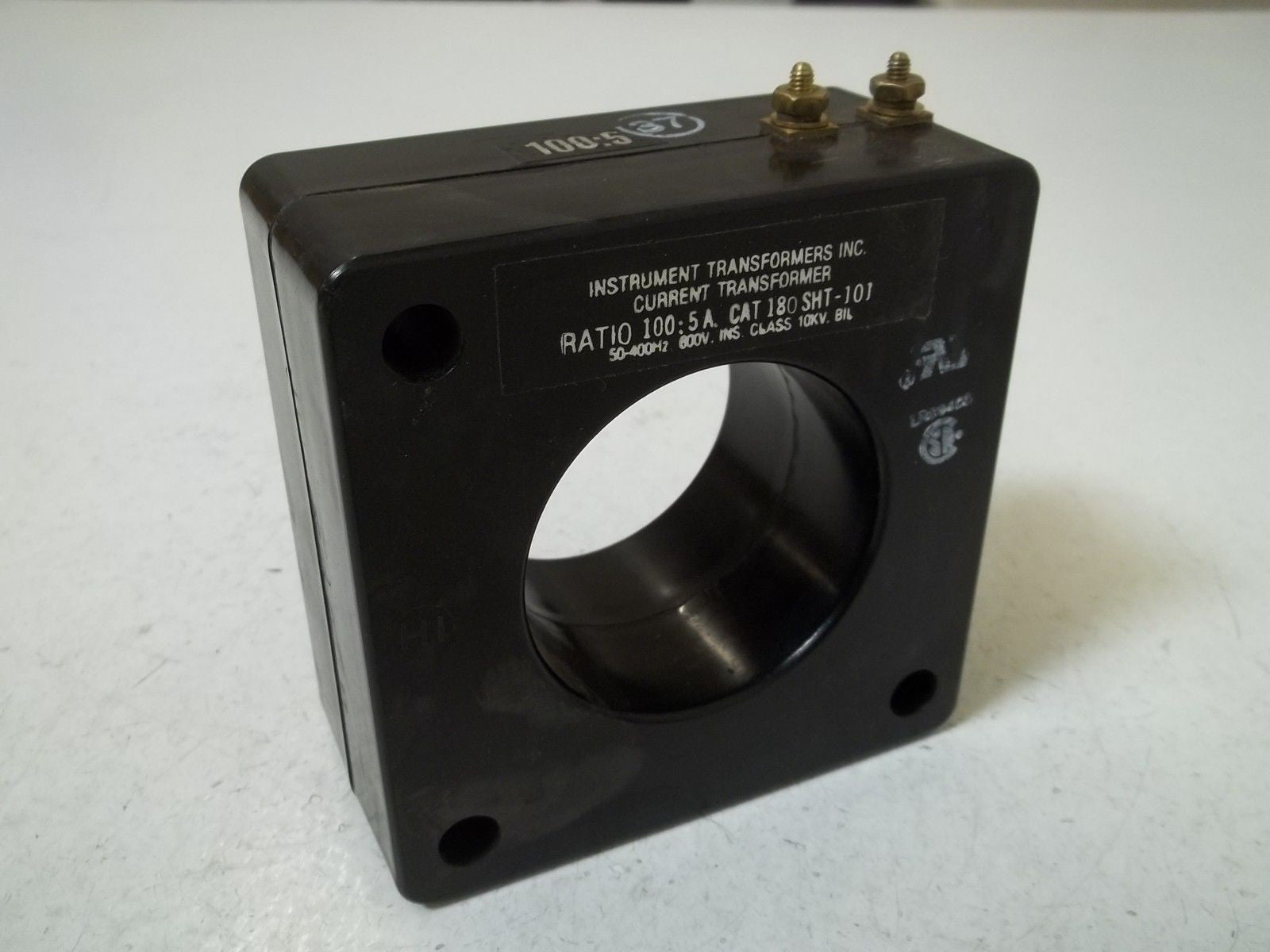 INSTRUMENT TRANSFORMER 180SHT-101 TRANSFORMER RATIO: 100:5A *NEW NO BOX*