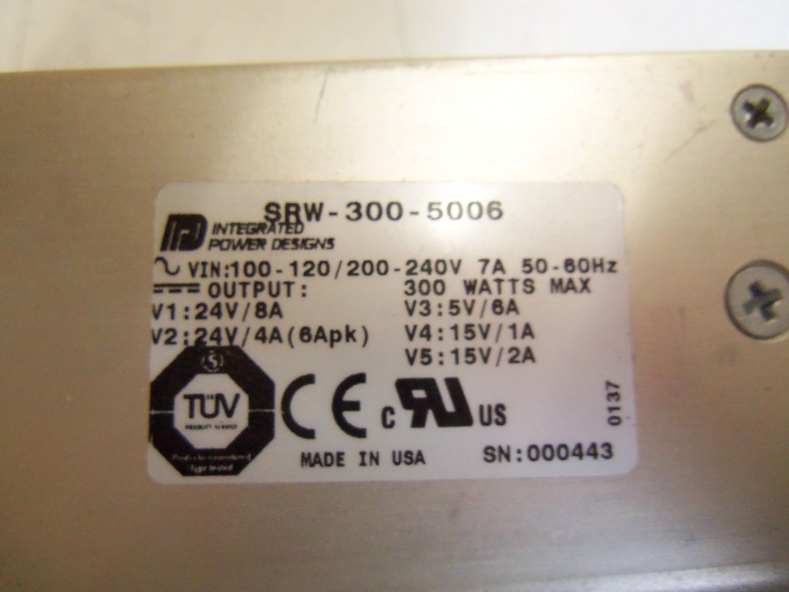 INTERARATED DESIGNS SRW-300-5006 *USED*