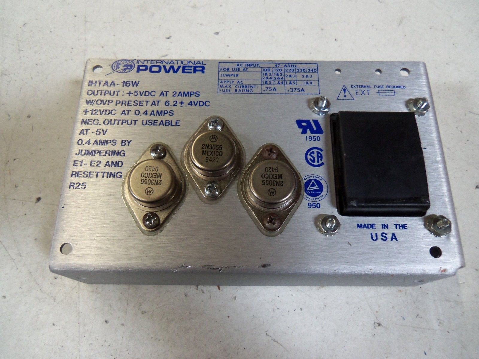 INTERNATIONAL POWER IHTAA16W *NEW NO BOX*