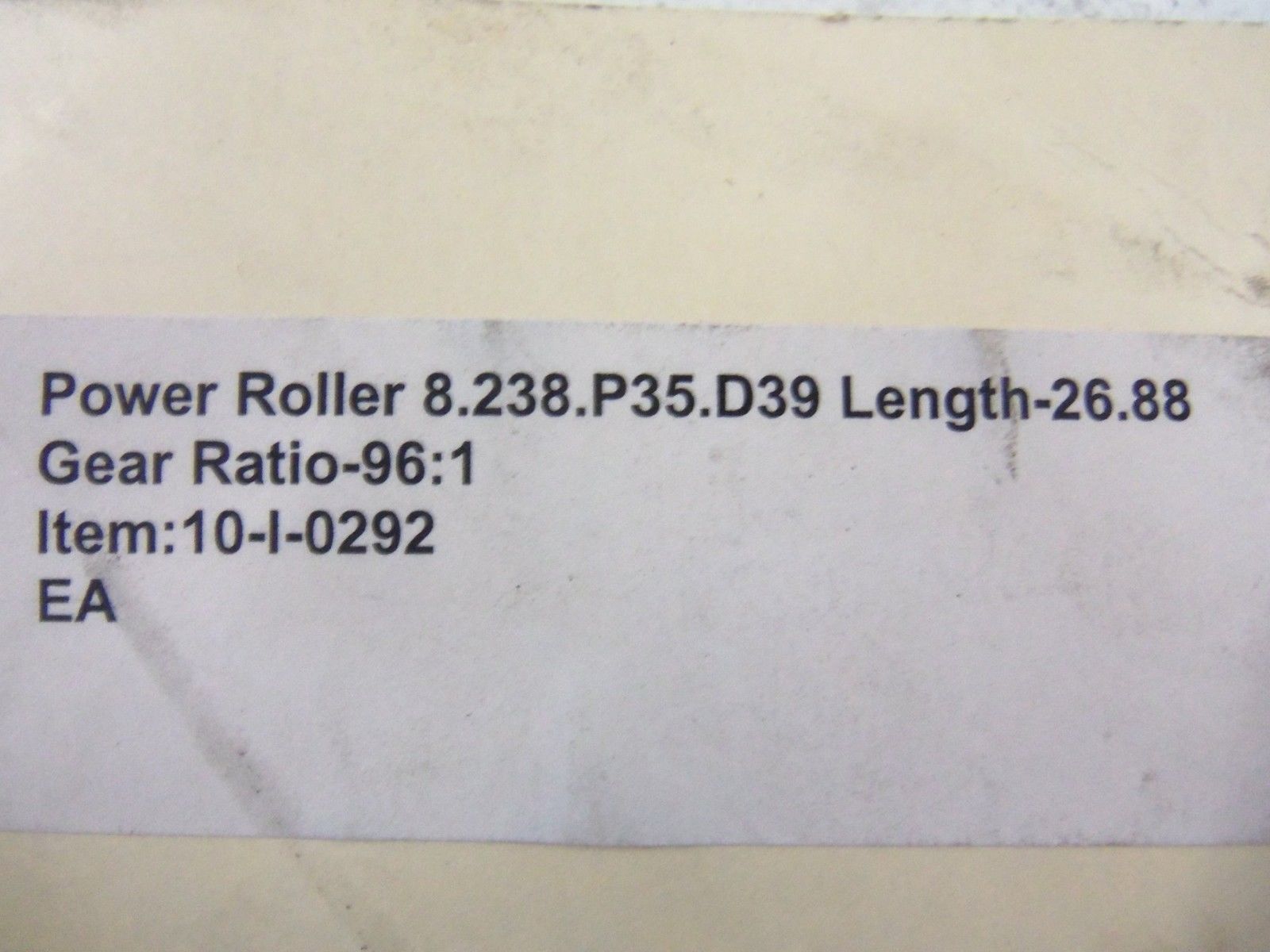 INTERROLL 10-I-0292 POWER ROLLER *USED*