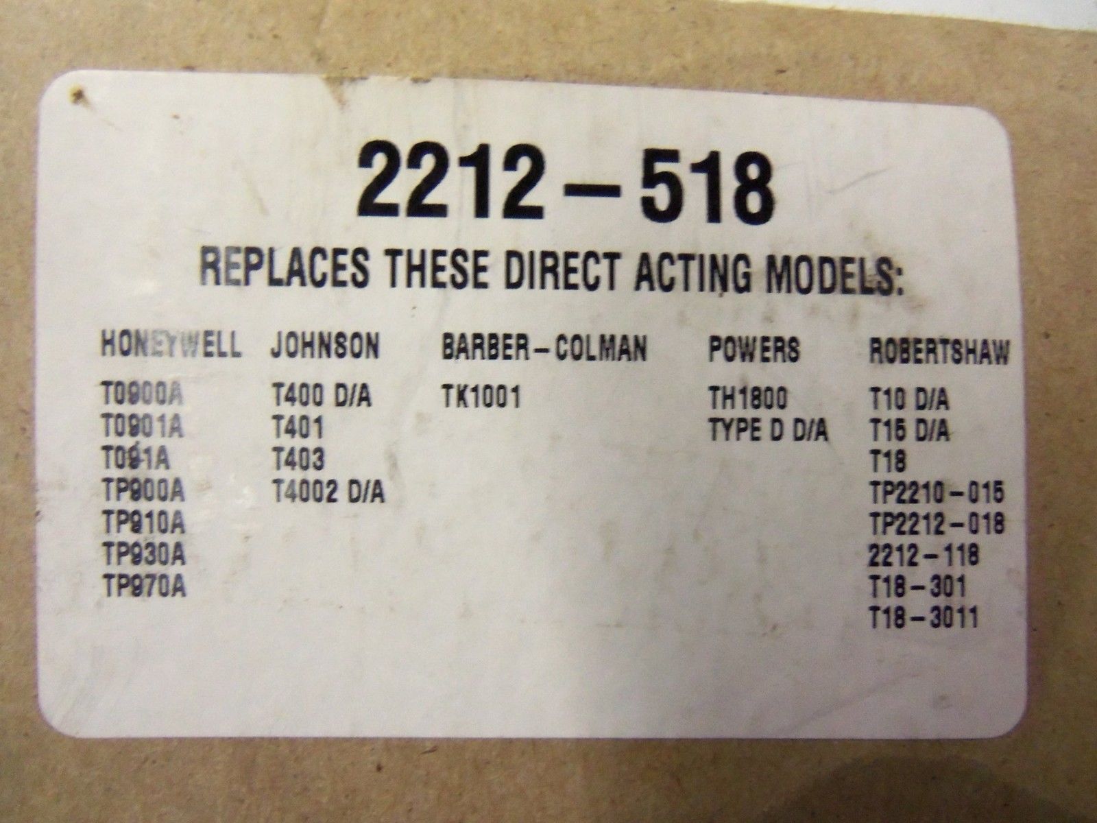 INVENSYS 2212-518 *NEW IN BOX*