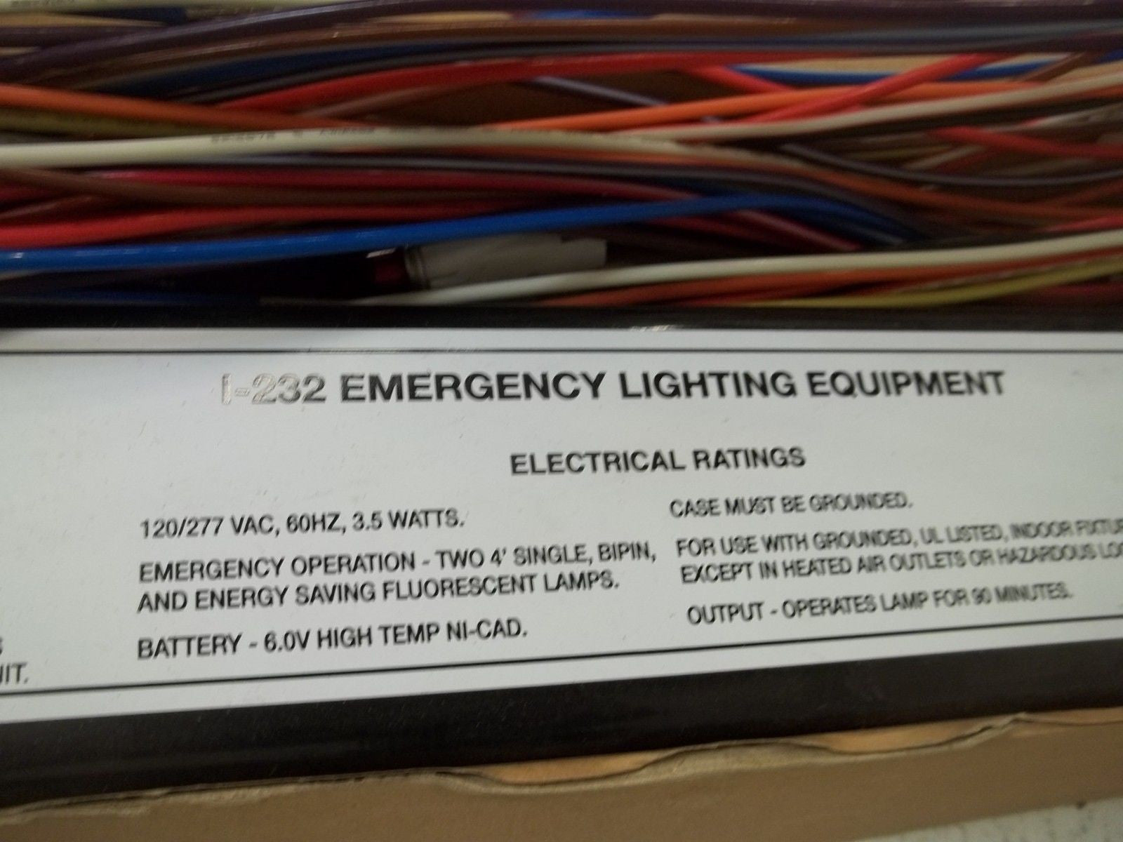 IOTA I-232 EMERGENCY LIGHTING EQUIPMENT *NEW IN BOX*