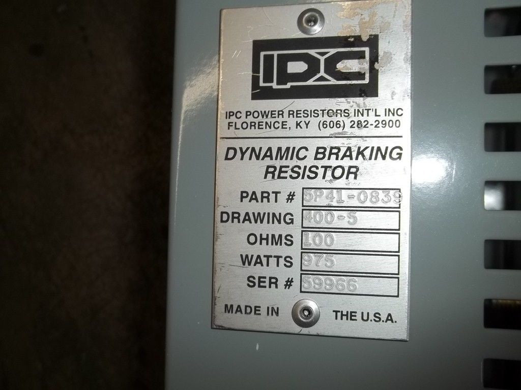 IPC DYNAMIC BRAKING RESISTOR 5P41-0839 *NEW*