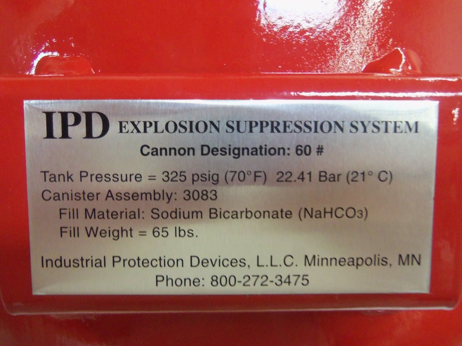 IPD 60 EXPLOSION SUPPRESSION SYSTEM *NEW NO BOX*