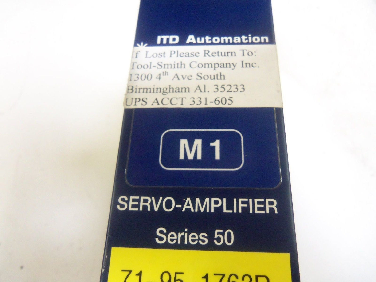 ITD AUTOMATION M1 SERVO AMPLIFIER 26.50-20 *USED*
