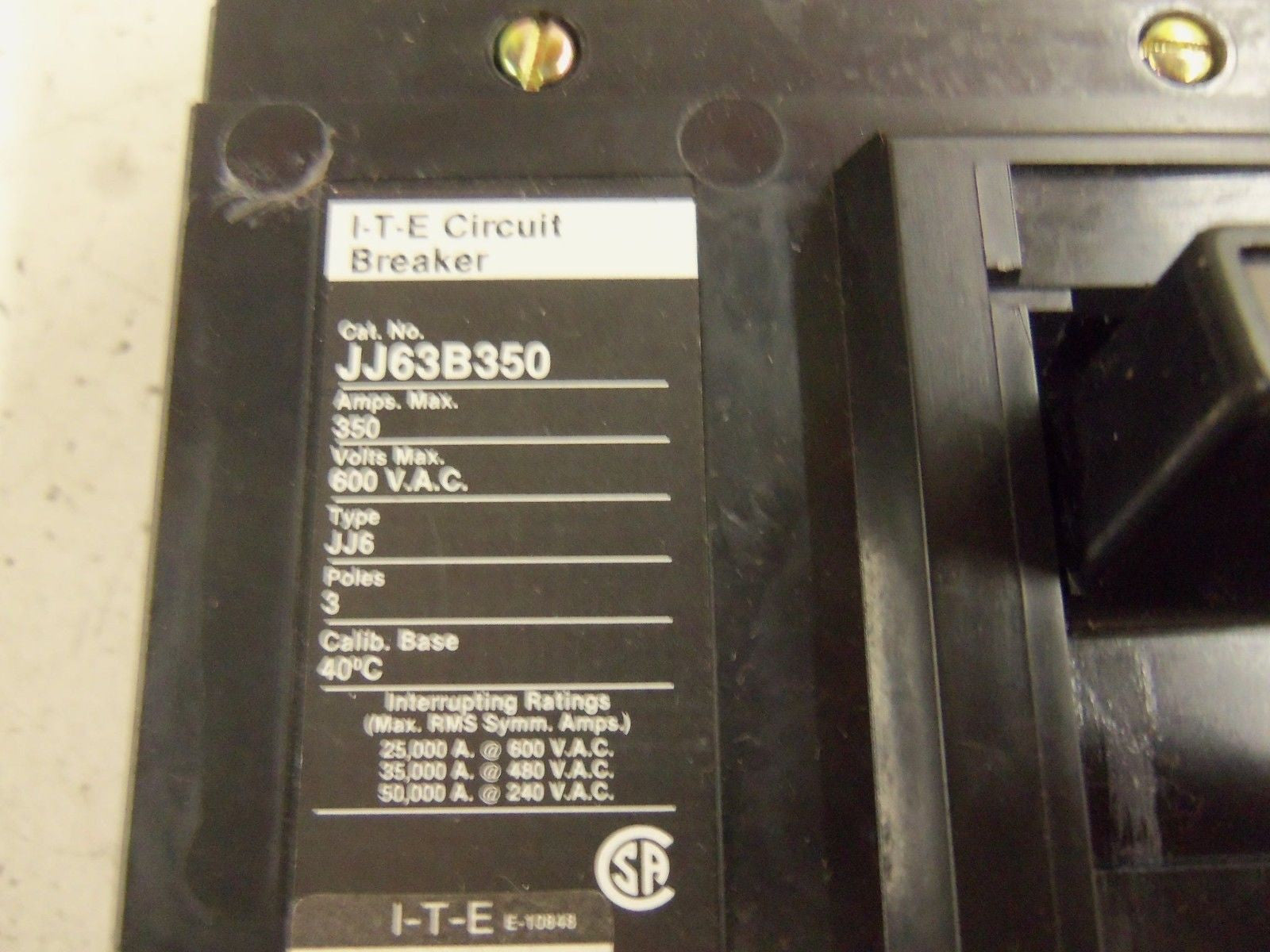 ITE JJ63B350 CIRCUIT BREAKER *NEW IN BOX*