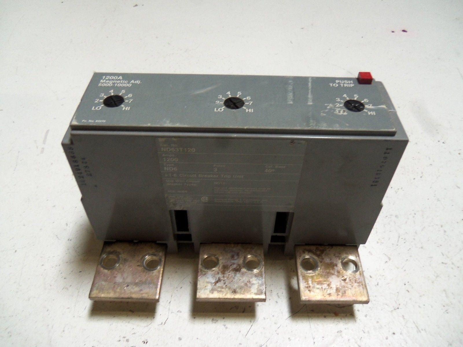 ITE ND63T120 CIRCUIT BREAKER TRIP UNIT *USED*