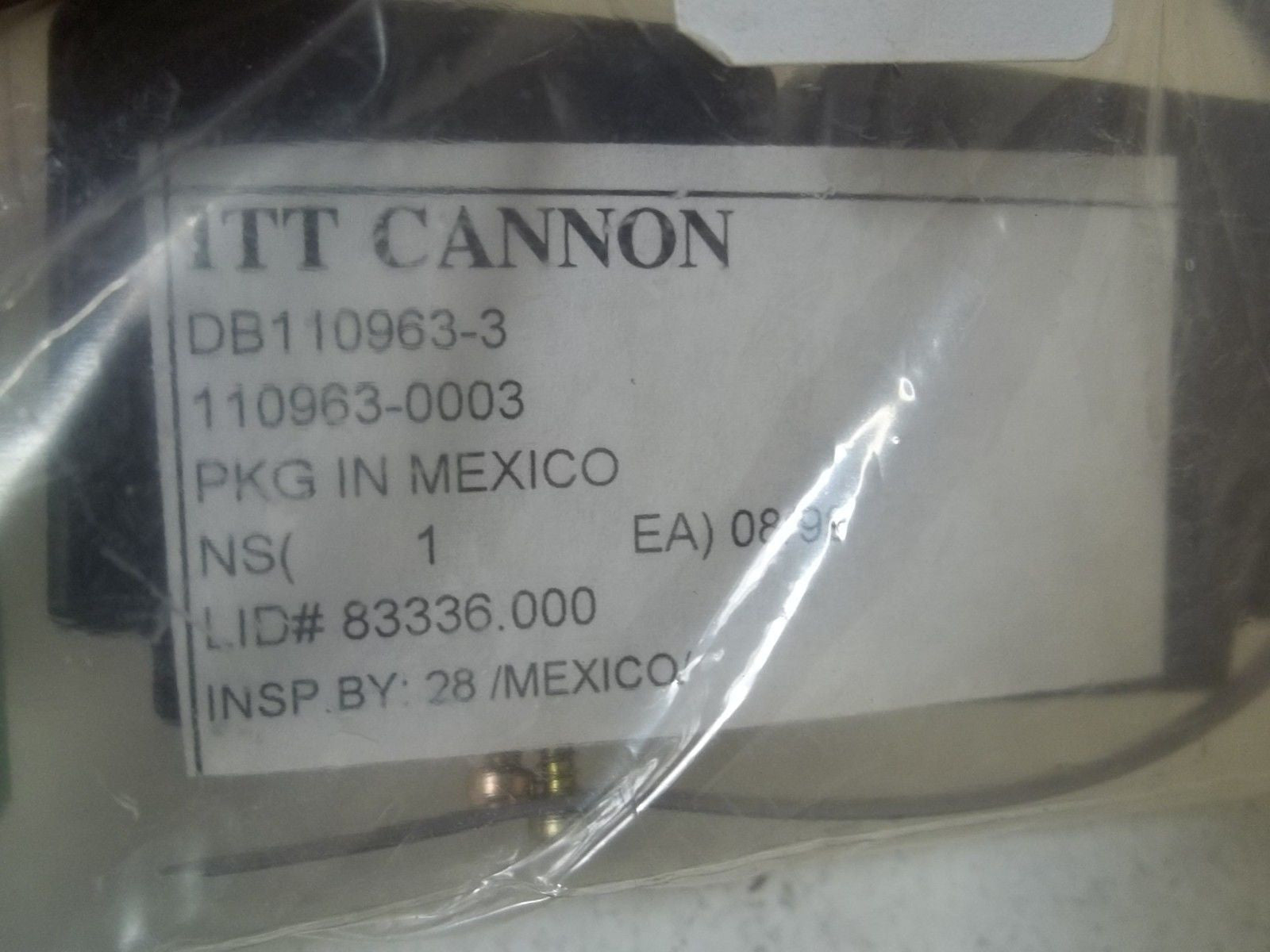 ITT CANNON DB110963-3 CONNECTOR KIT *NEW IN A BAG*