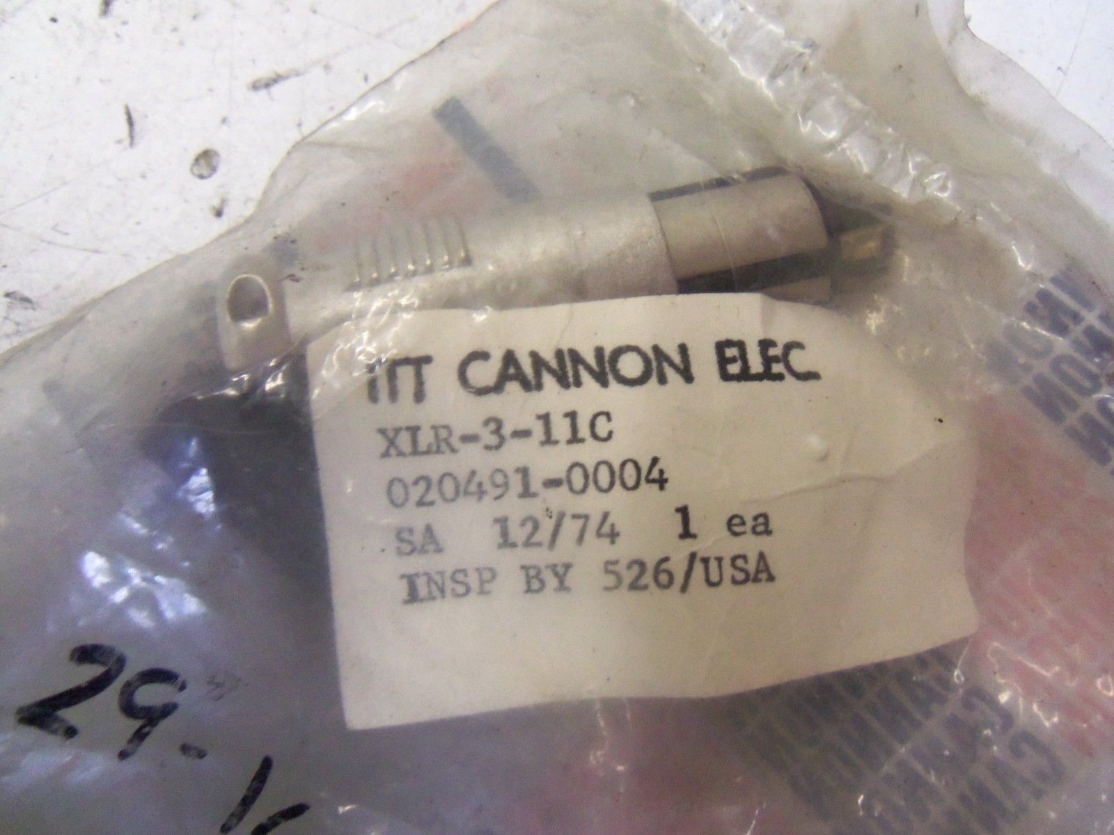 ITT CANNON ELEC. XLR-3-11C *NEW IN FACTORY BAG*