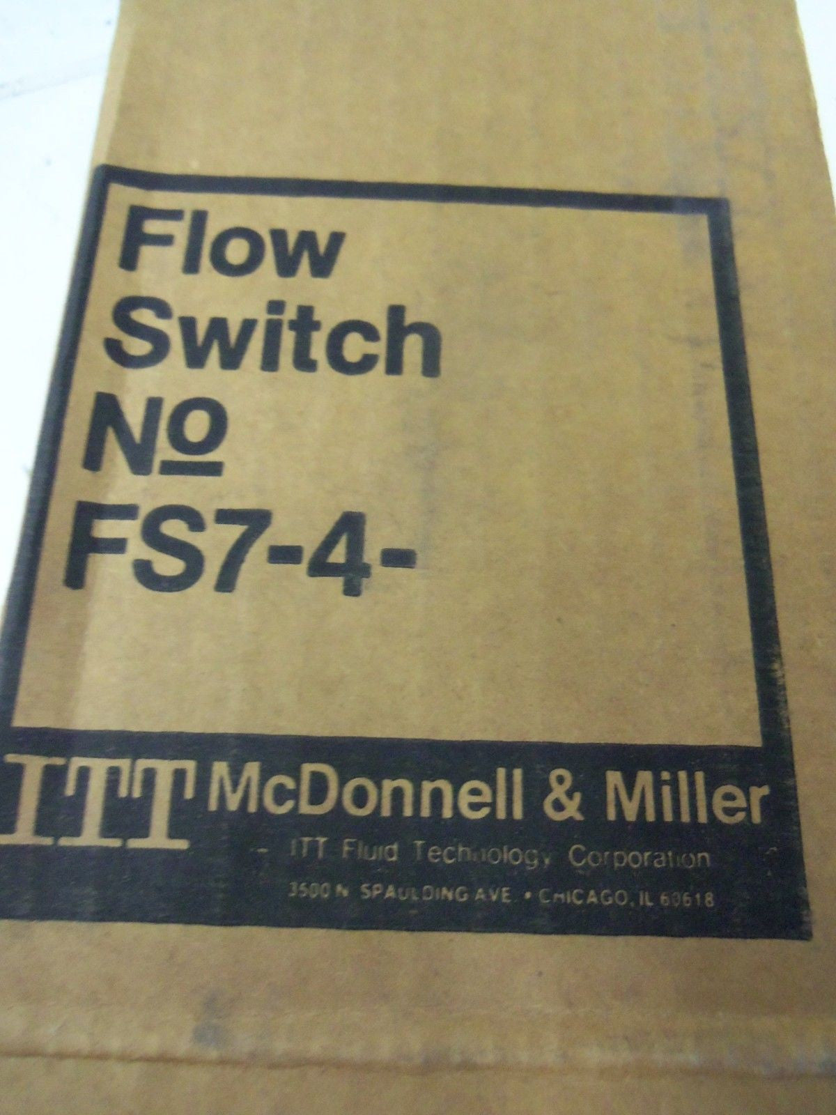 ITT MCDONNELL & MILLER FS7-4 FLOW SWITCH  * NEW IN BOX*